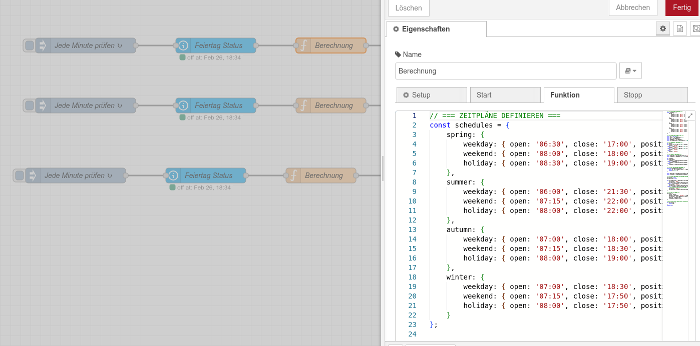 Node-RED Automation für Rolladensteuerung